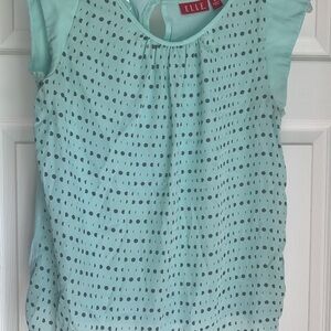 Elle Mint Green Polka Dot Top